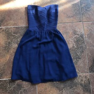 Indigo Strapless Bandage Dress