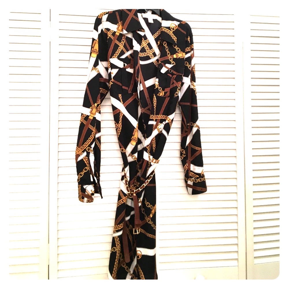 Michael Kors long sleeve dress with belt