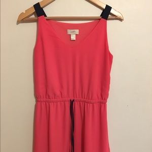 Pink and Navy LOFT summer dress, size XS