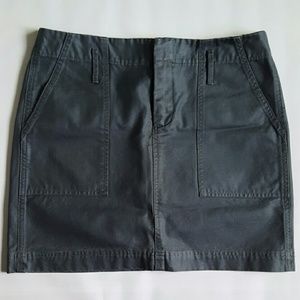 Madewell Walker Mini Skirt in Waxed Cotton