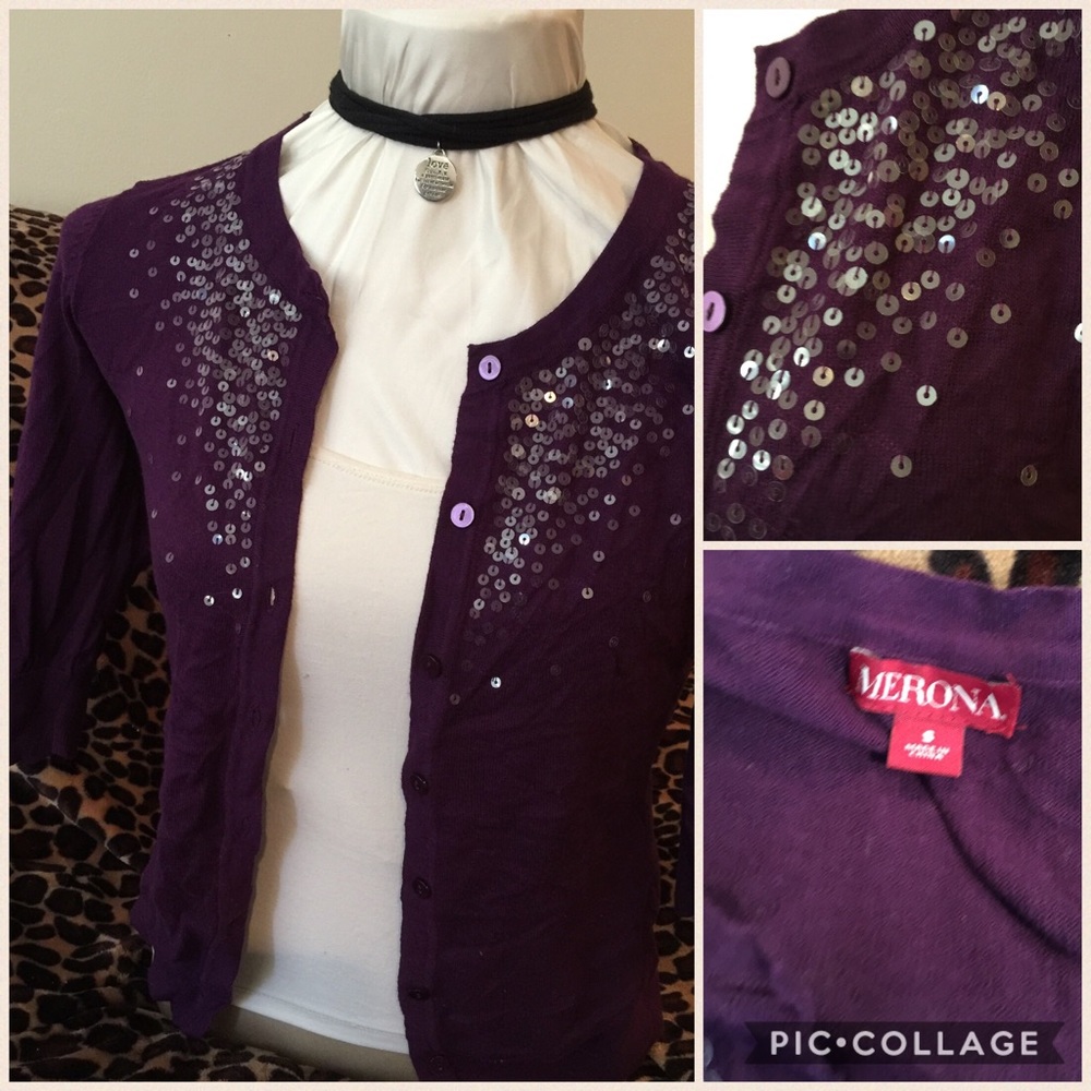 Glitter Cardigan. Purple 💜.