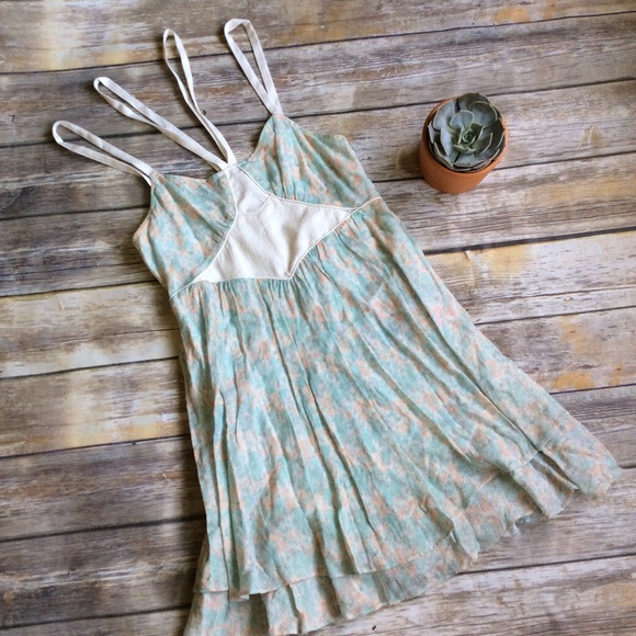 Free People Dresses & Skirts - Free People Strappy Linen Dress size 6