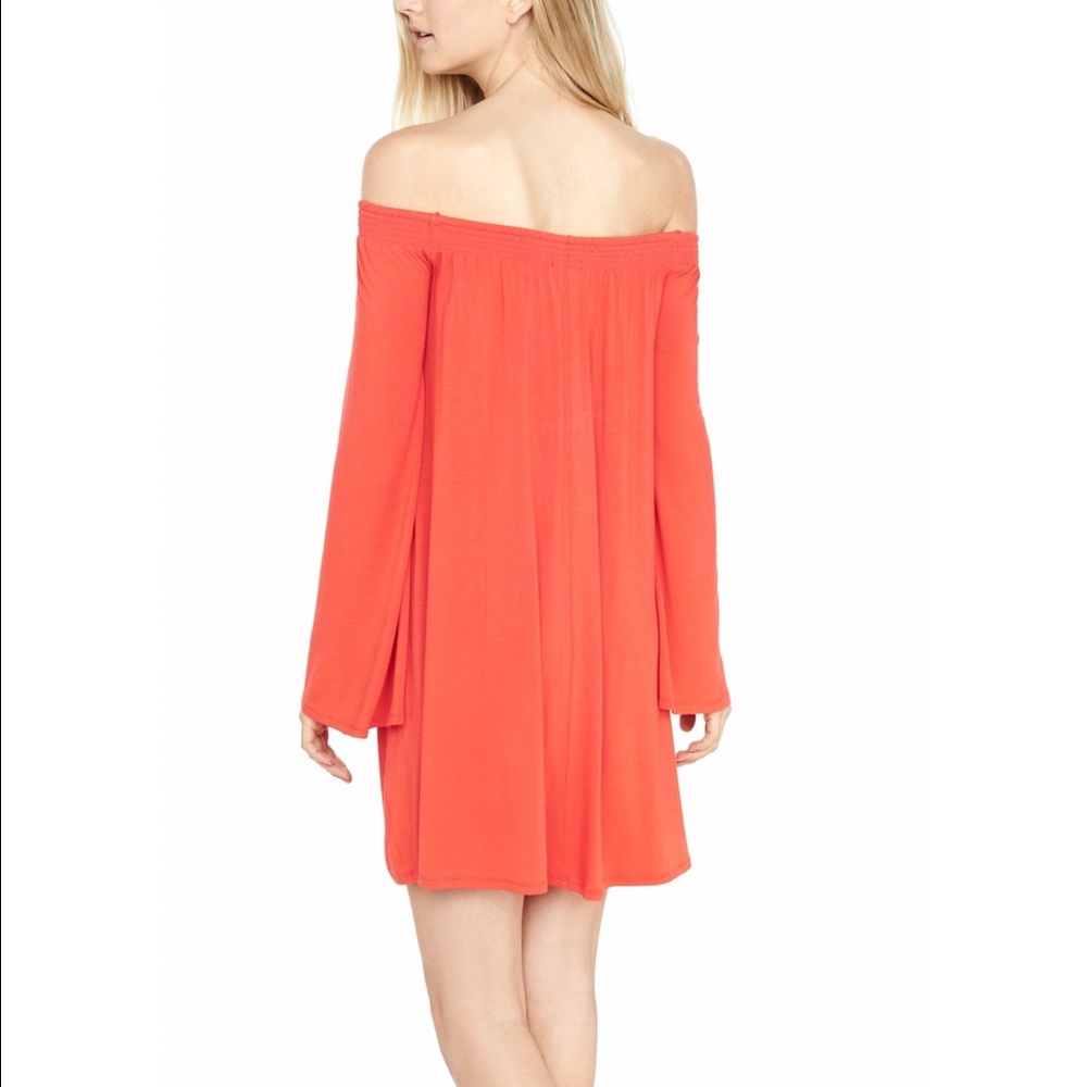 Express off shoulder trapeze dress. Size x-small. - Picture 2 of 7