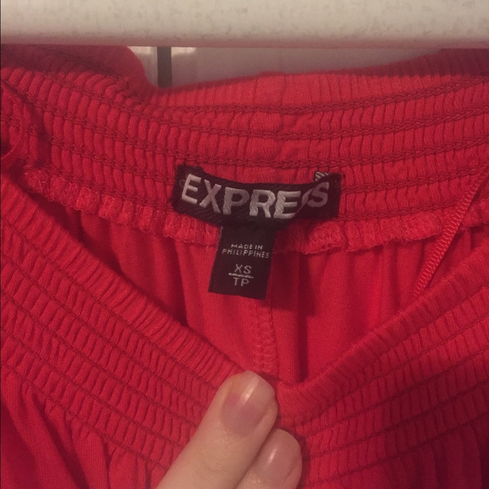 Express off shoulder trapeze dress. Size x-small. - Picture 6 of 7
