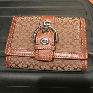 Coach Brown Monogram Wallet