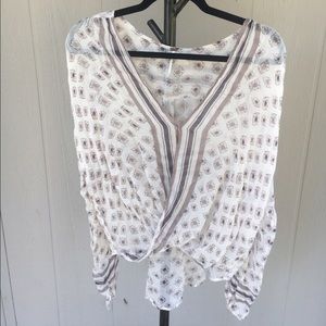 Free People Gauzey Cotton Blouse