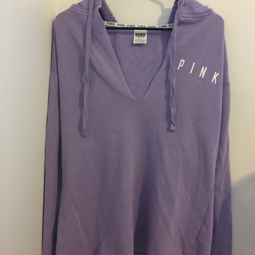 Purple VS PINK V-neck sweatshirt