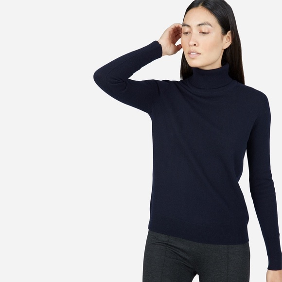 navy cashmere turtleneck