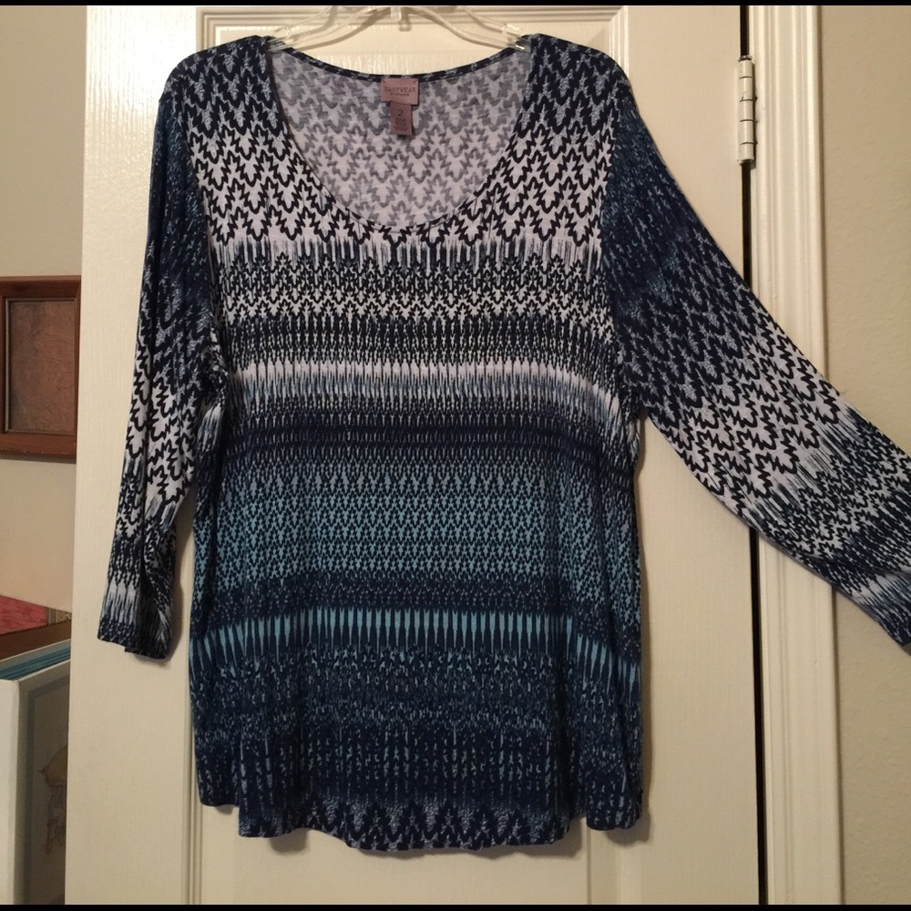 Brand New Blue Easywear by Chicos knit top