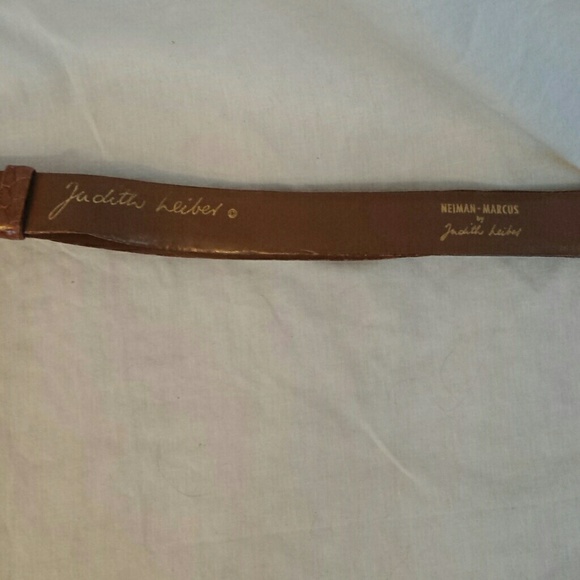 Judith Leiber Brown Snake Belt