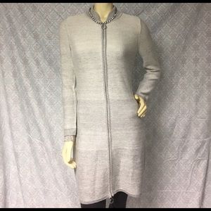 Gray sweater dress
