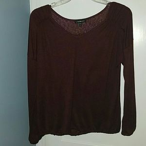 Burgundy long sleeve shirt
