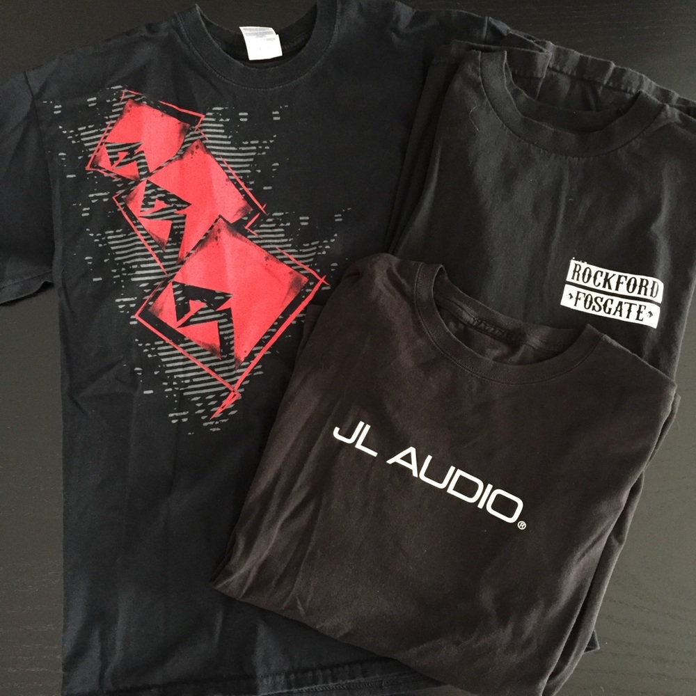 SOLD!! 3 Men's Black RF/ JL Tees