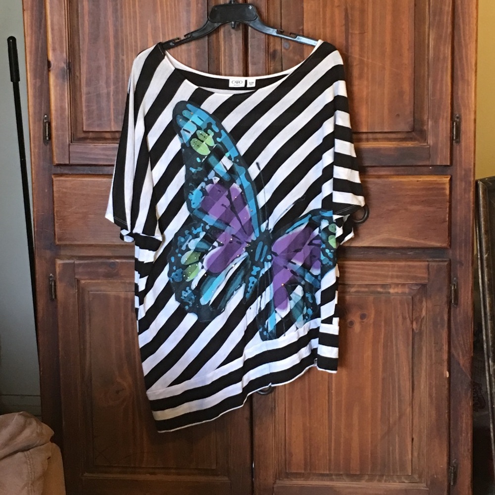 Black and white striped shirt