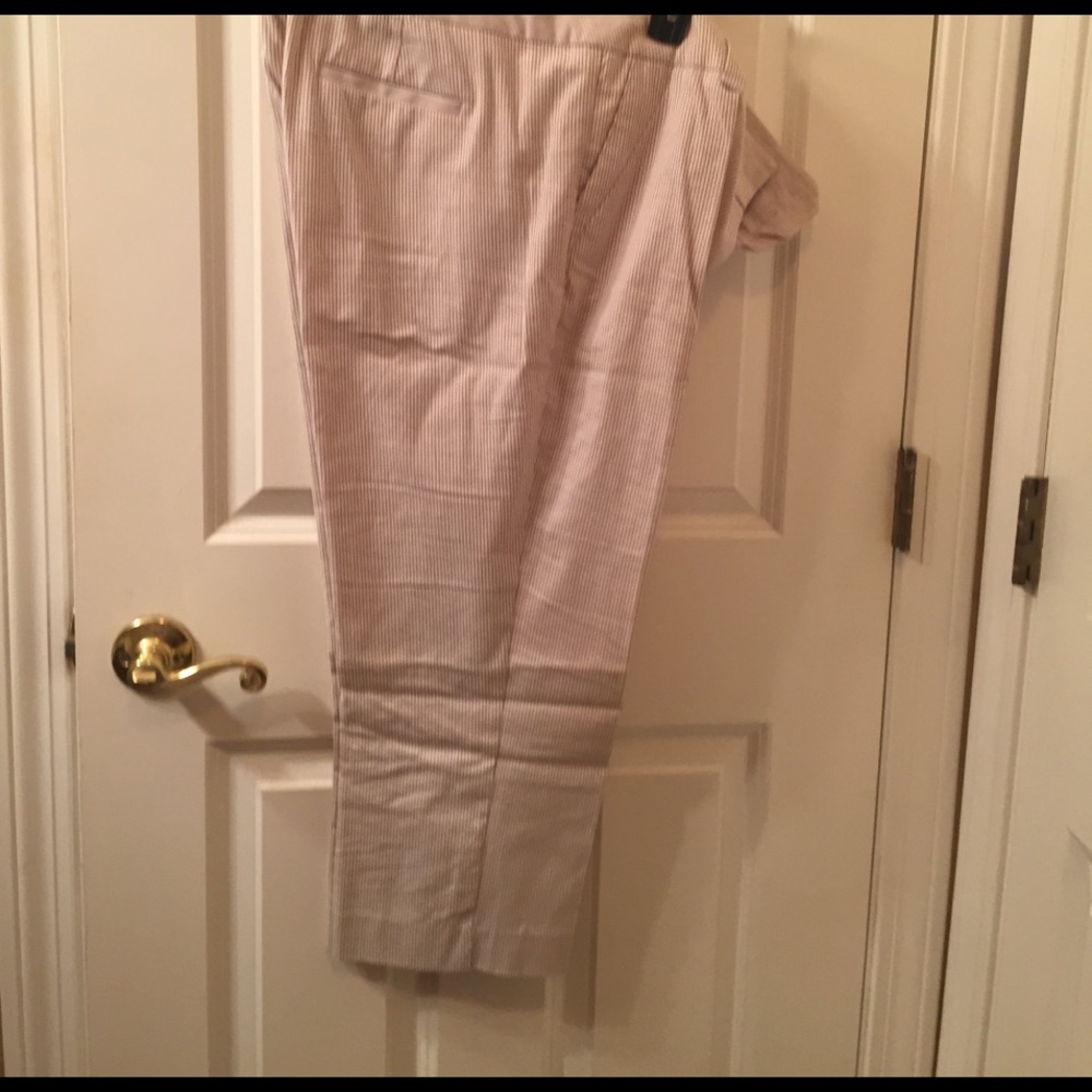 Capri style striped pants