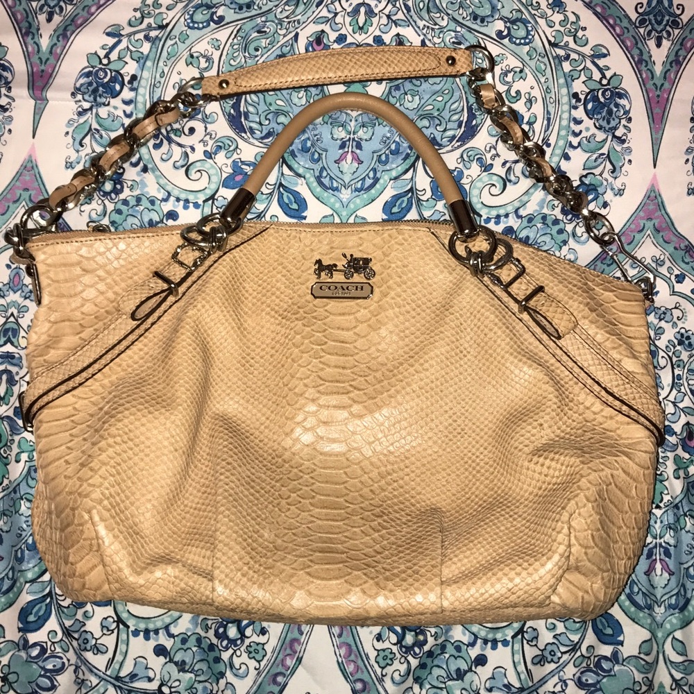 Coach Madison Embossed Python Leather Sophia Bag