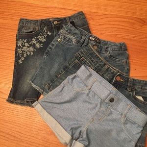 Girls size 8 denim shorts