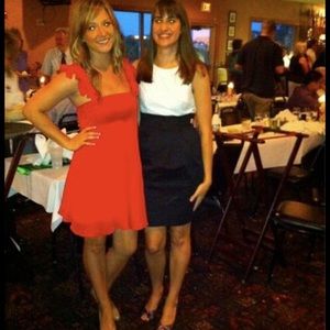 BCBG red ruffle dress