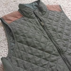 Quilted Olive Green Vest