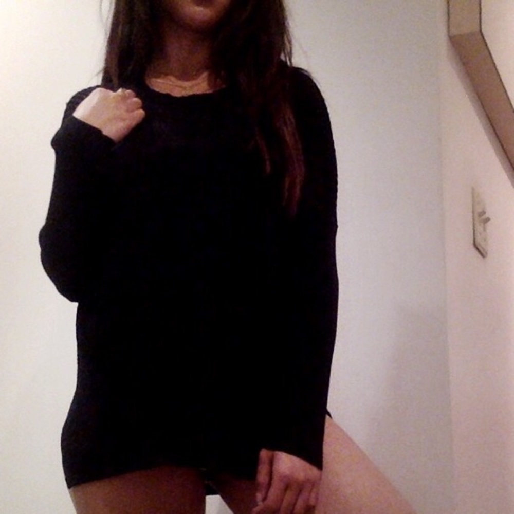 Mesh black sweater