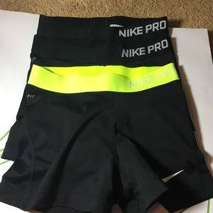 3 pairs of Nike Pro spandex!