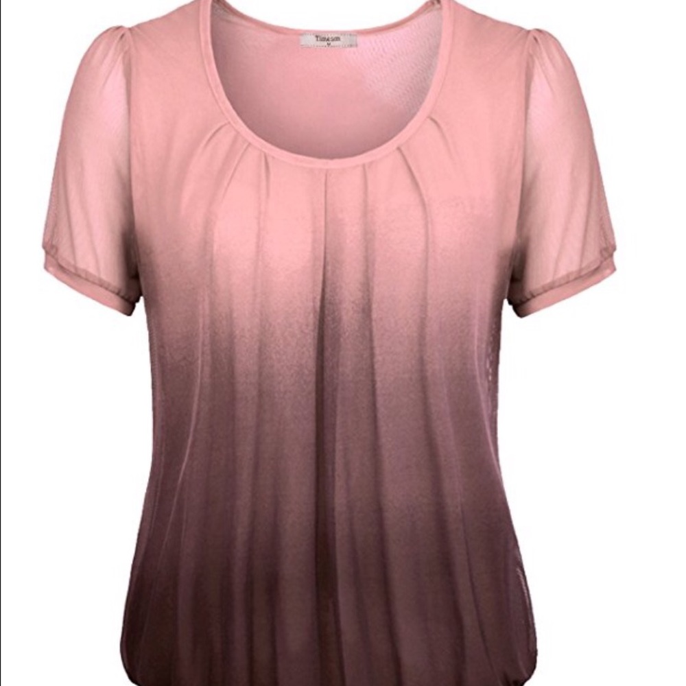 Pink ombré blouse