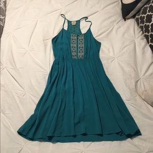 Teal Spaghetti Strap Dress