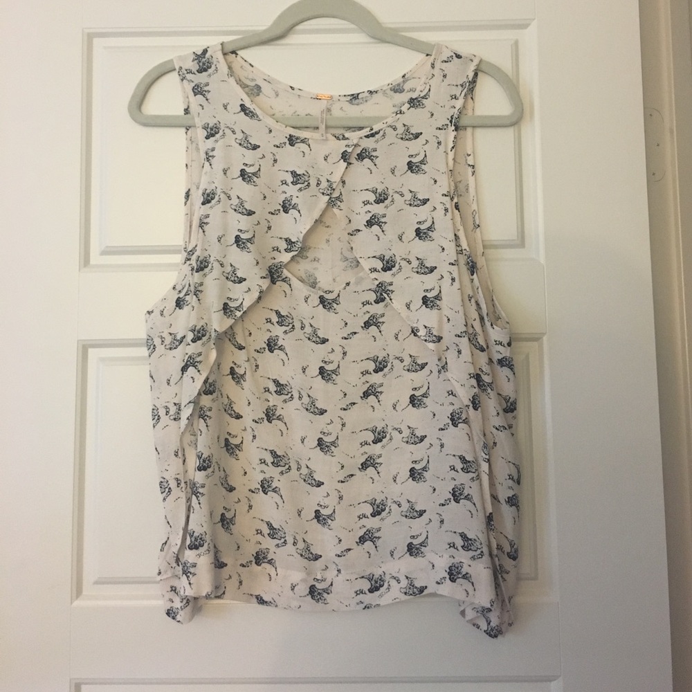 Blush Free People Tank with keyhole