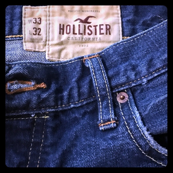 Vintage Hollister Menβs Jeans β 33x32 Distressed Denim - Picture 4 of 7