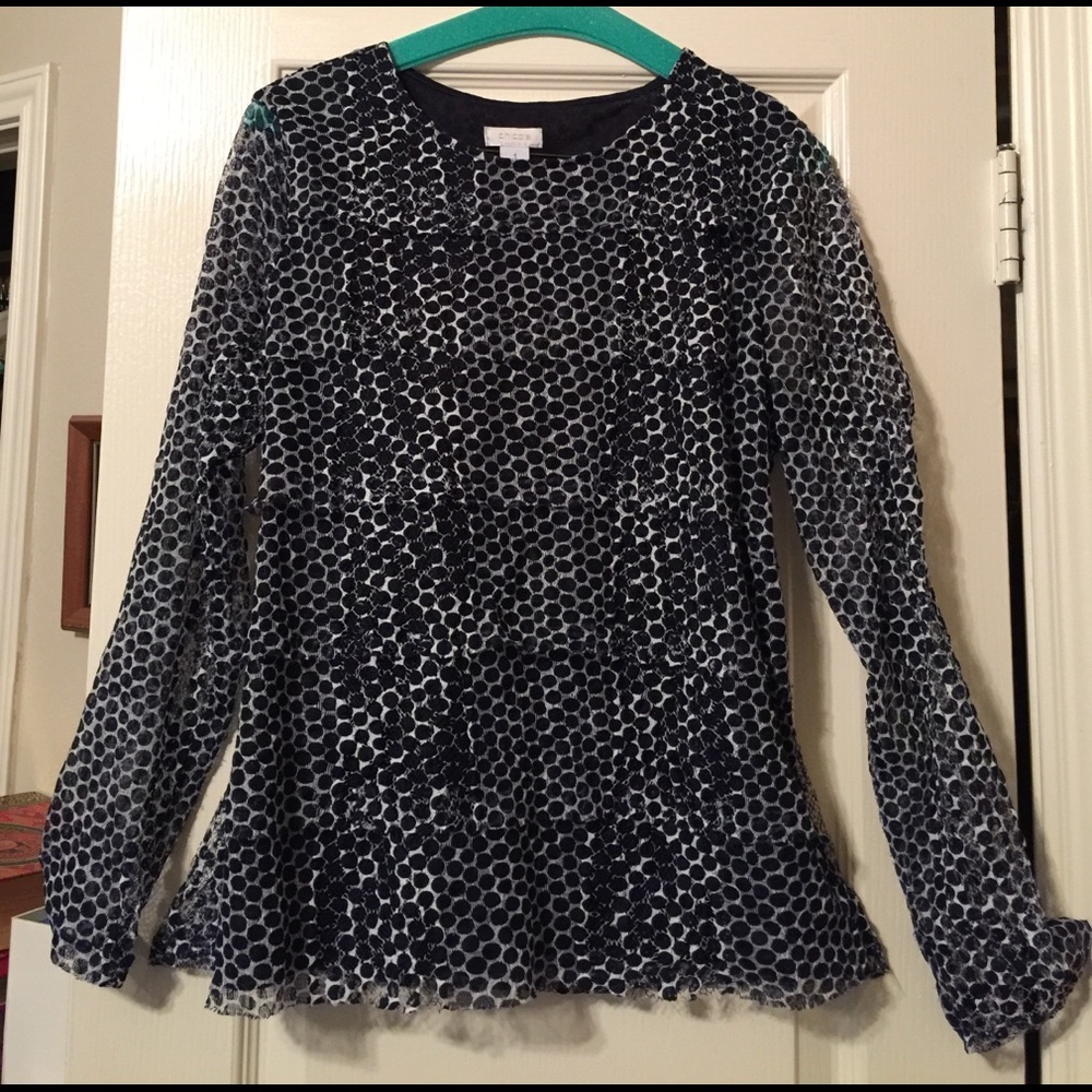 Lined navy Chicos top