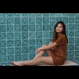 F21 Fake Suede Shift Dress