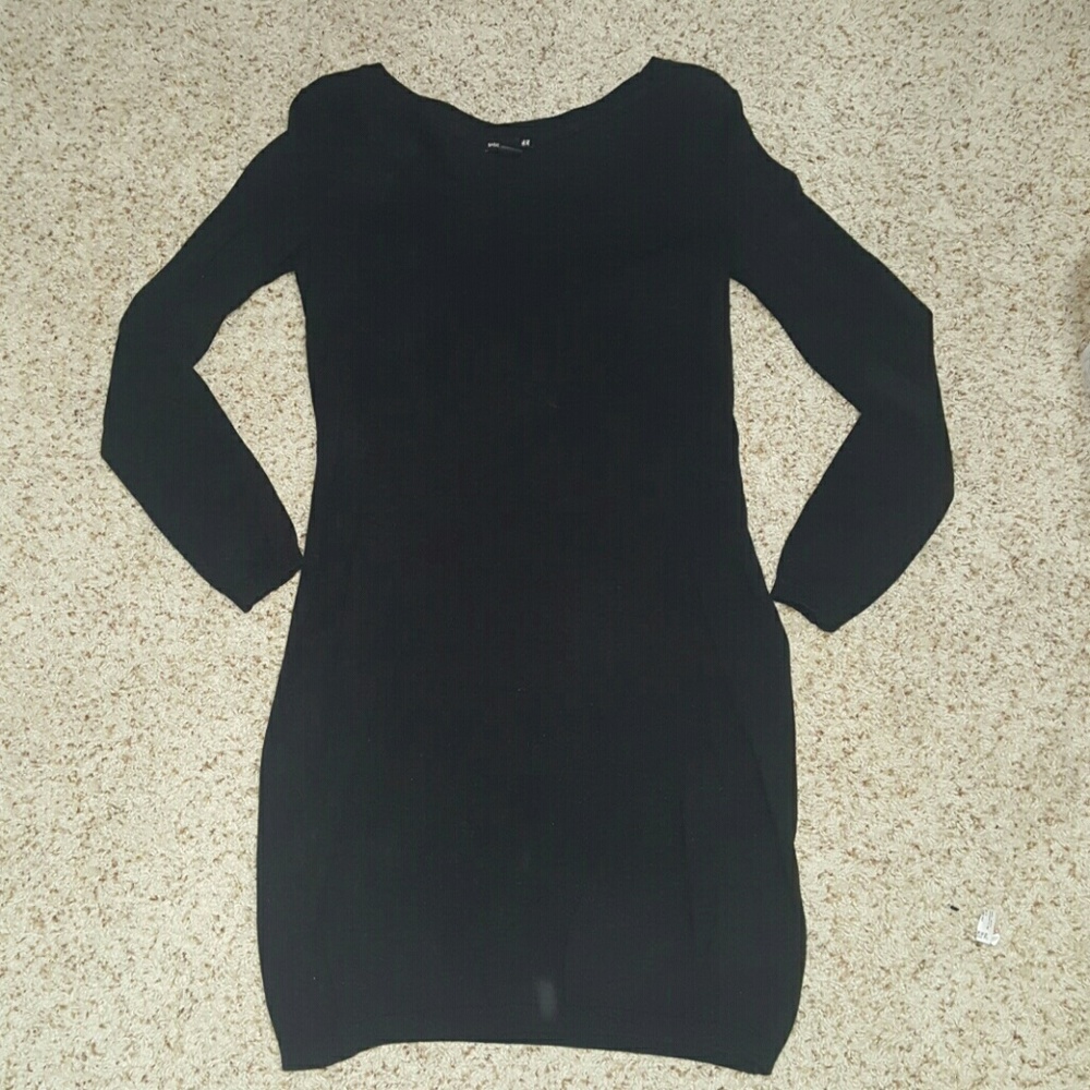 H&M Basic Black Sweater Dress