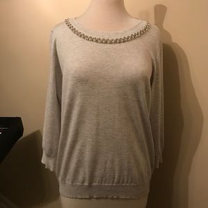 Diamond and pearl grey sweater