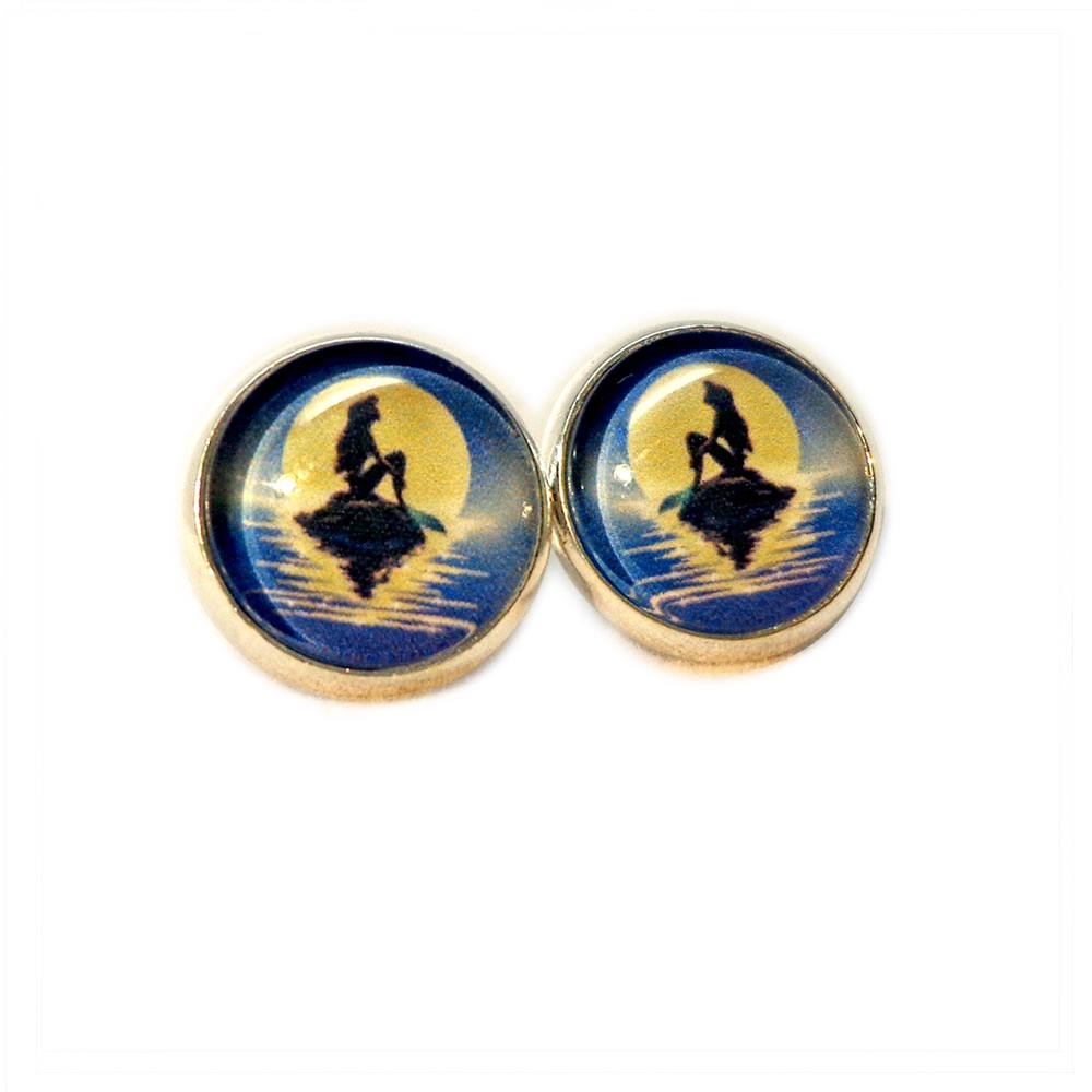 Ariel Moon Earrings - Disney, Little Mermaid - Picture 2 of 5