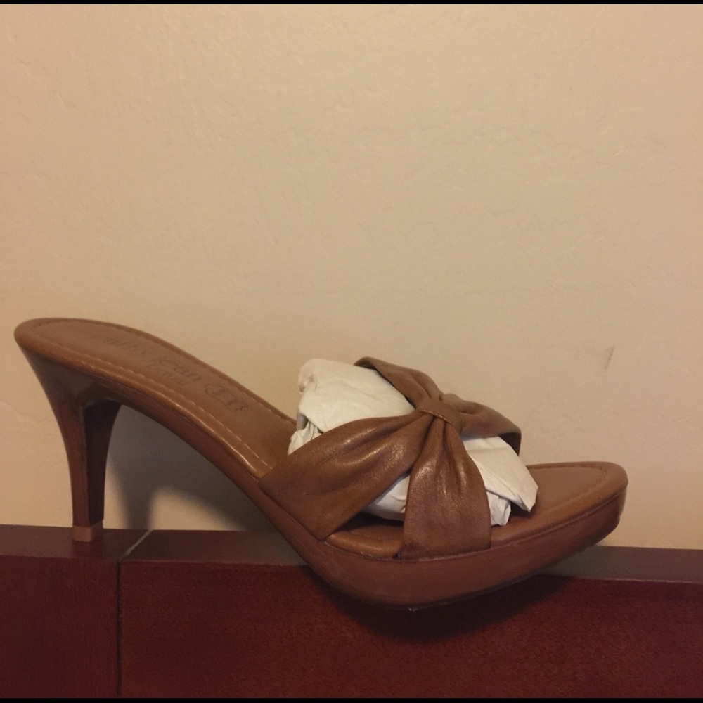 New Cathy Jean Brown High Heel Sandals