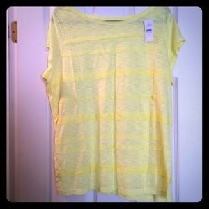 NWT Loft T-Shirt w/ Lace Embellishment - Size XL