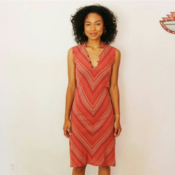 Vintage Linen Bohemian Dress - Picture 2 of 6