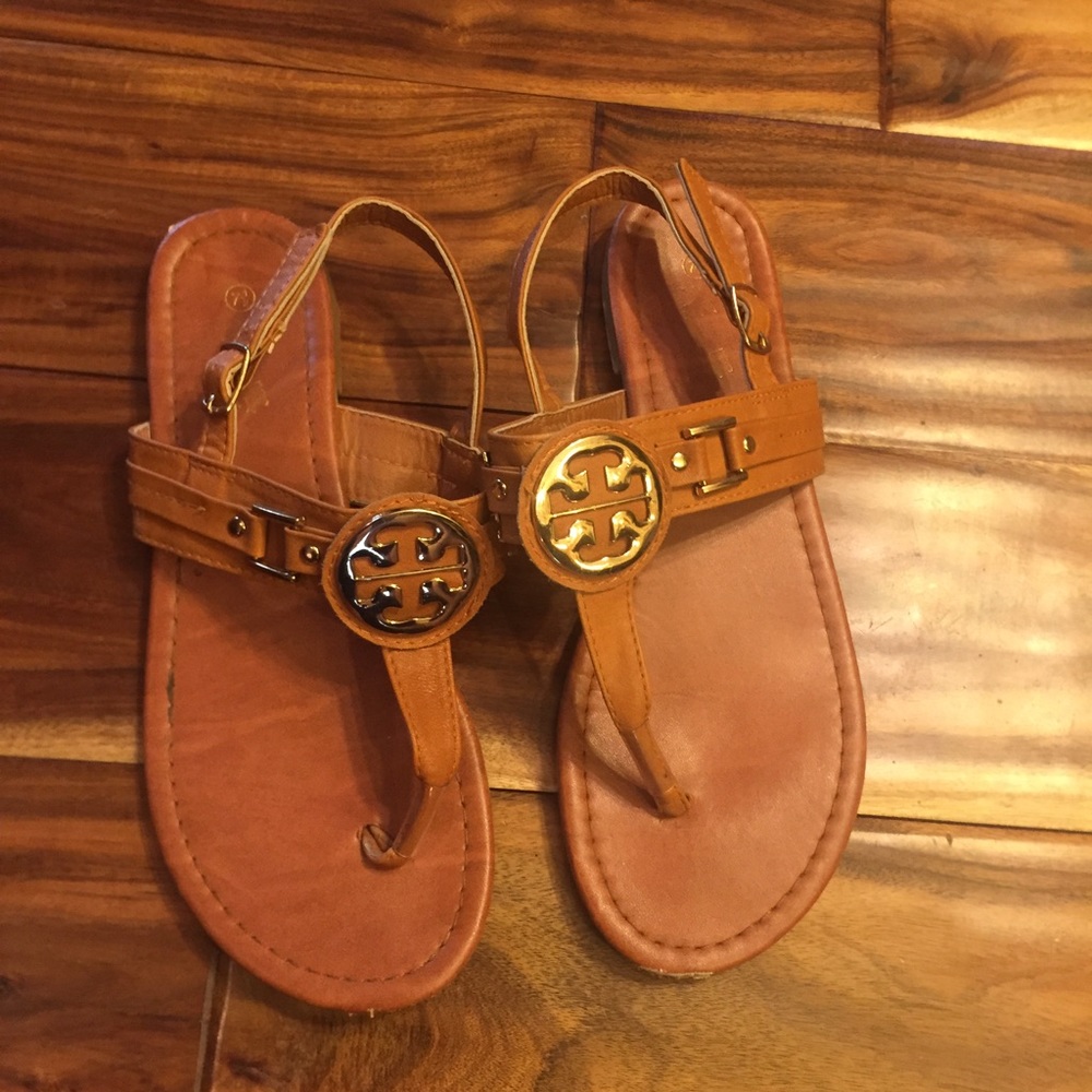 Cognac brown sandals