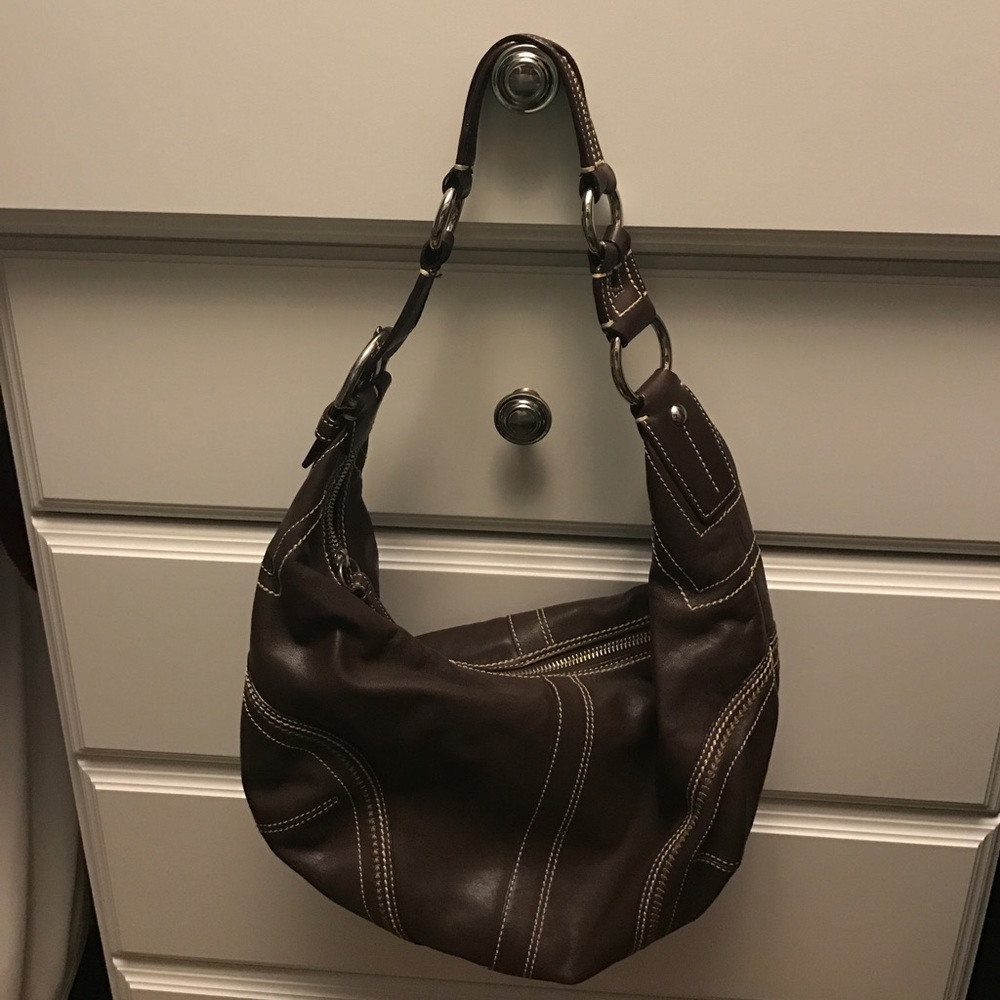 Dark brown COACH purse