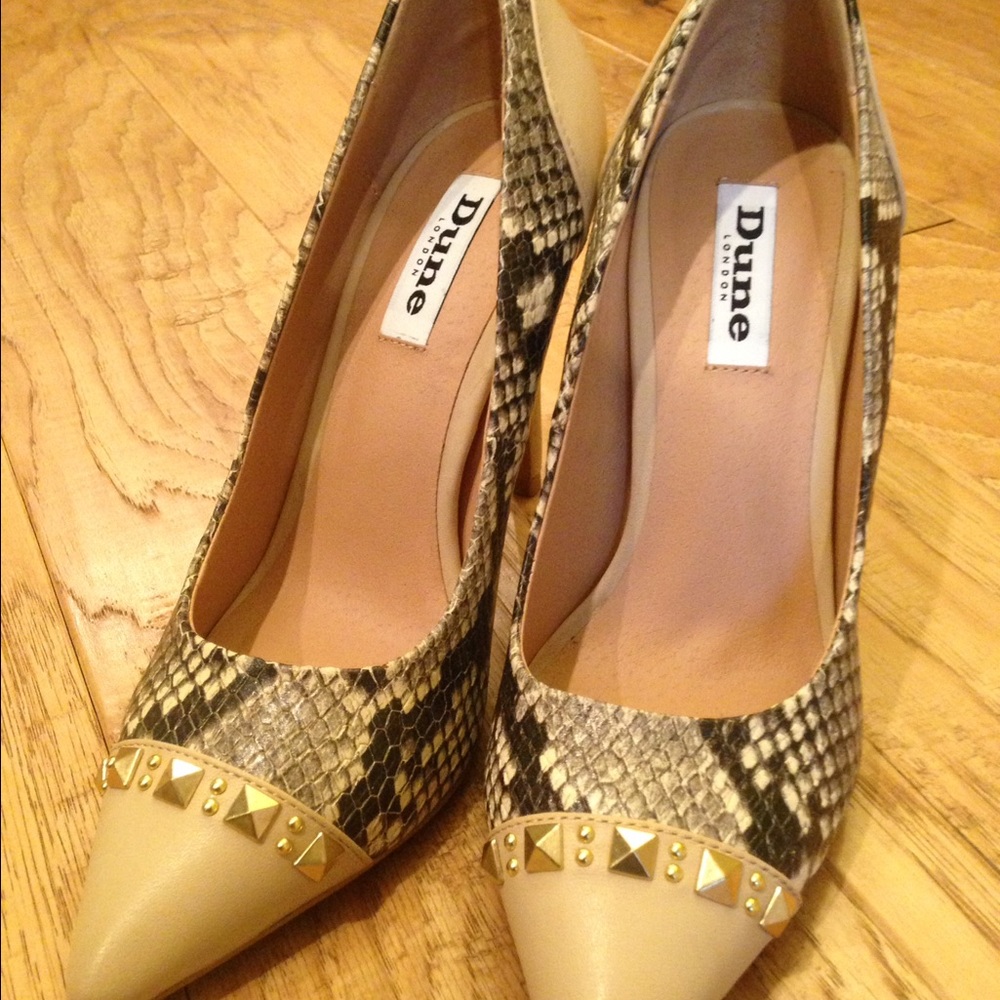 Dune London Nude Smakeskin Pumps Size 6