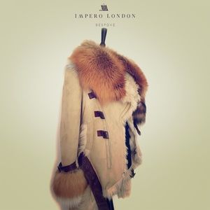 Bespoke Impero London fox and shearling fur coat.