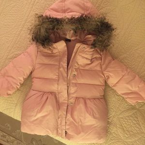 Baby Gap Pink peplum winter coat size 2T