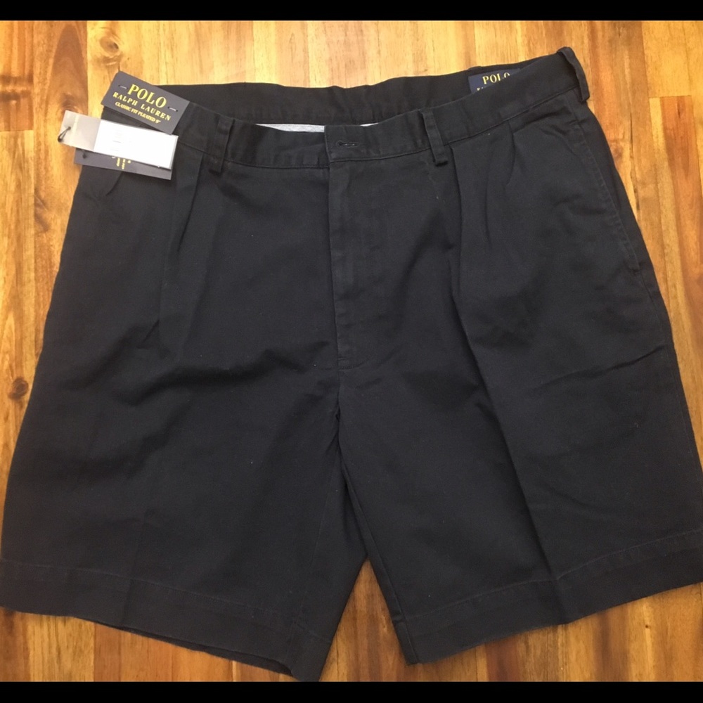 POLO Ralph Lauren Navy Pleated Men's Shorts