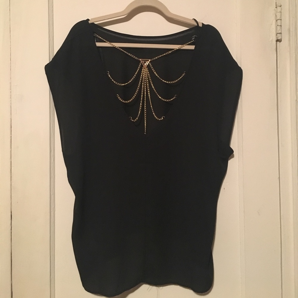 SOLD ‼️  forever 21 plus top with gold back detail