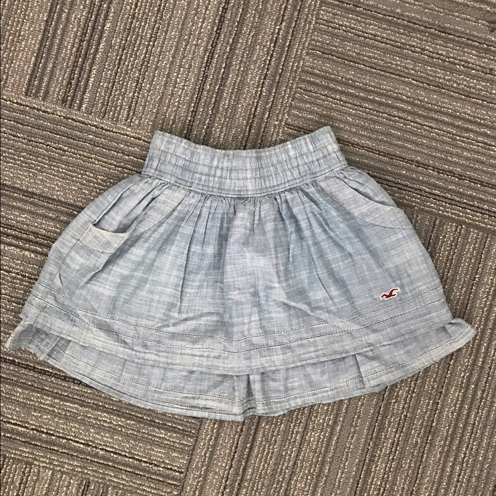 Hollister chambray high-waisted skirt