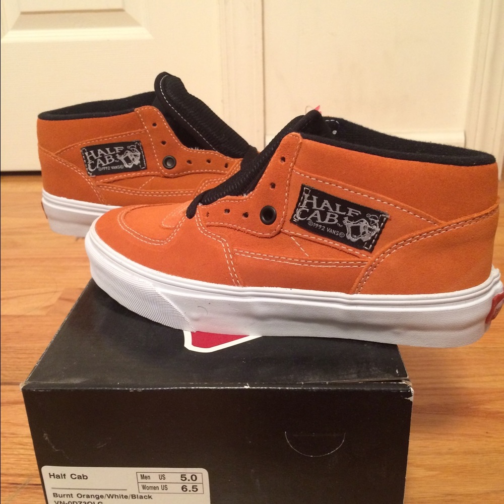 Brand new Vans Orange Half Cabs 5M 6.5W