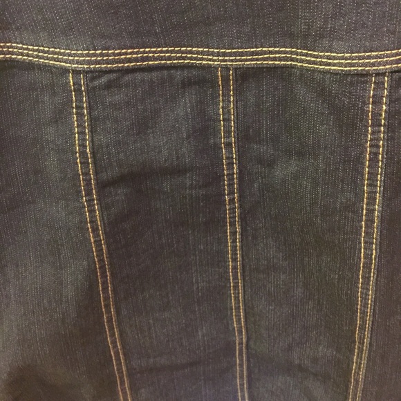 Dark Wash Denim Skirt with Flare - Picture 2 of 3