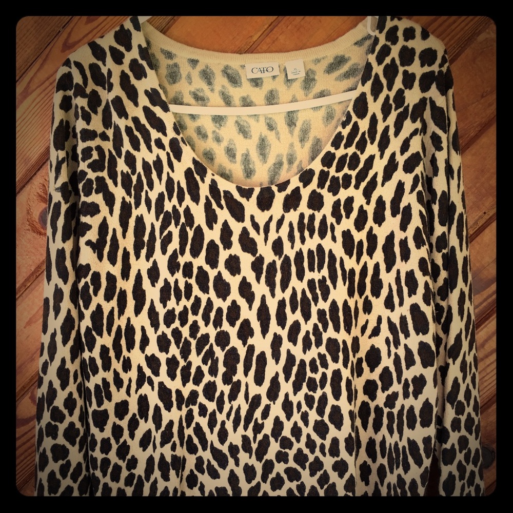 CATO XL Leporad print sweater.