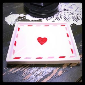 Magenta/Rae Dunn post note Trinket Tray NWT