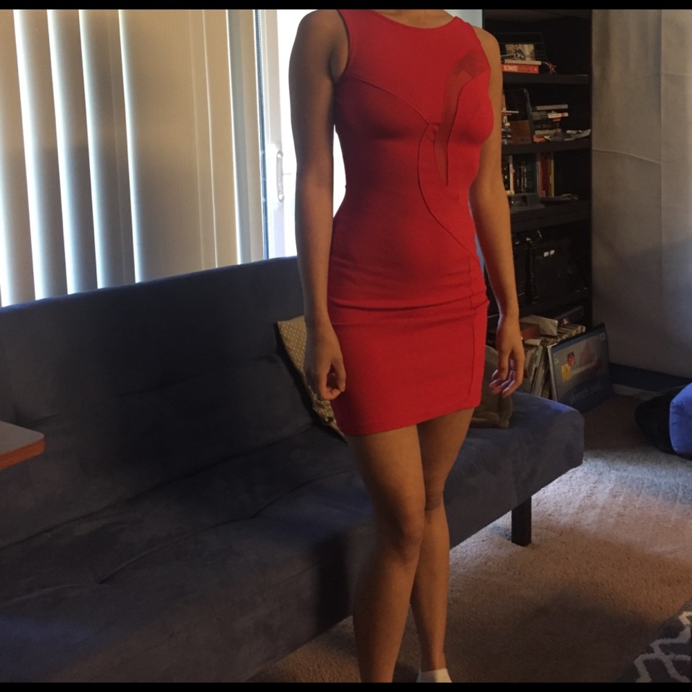 Asos Red Bodycon Mini Dress